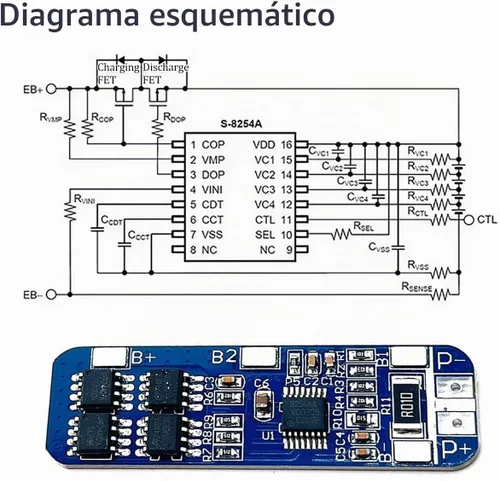 Vista 5 de 3 unids 3S BMS 12V 10A 18650 batería de litio Li-ion placa de protección