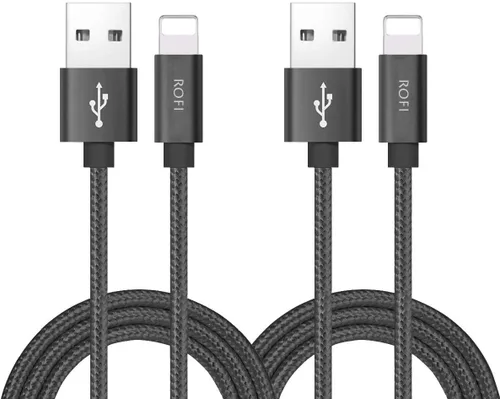 Vista 9 de RoFI Cable de teléfono compatible, [2 unidades] de nailon trenzado de carga rápida USB de repuesto para teléfono X 8 8 Plus 7 7 Plus 6s 6s Plus 6 6