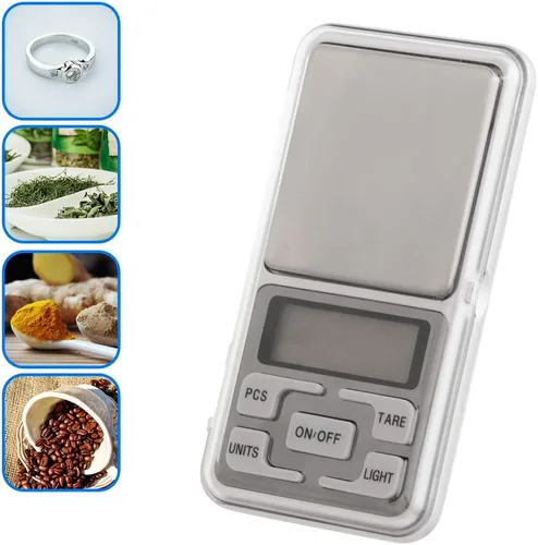 Vista 2 de Kingwin Báscula de peso, mini báscula digital para joyería. Capacidad total de tara y apagado automático. Función de conteo, pantalla LCD con luz