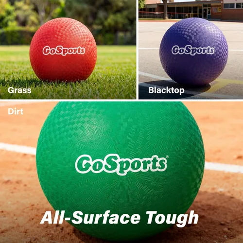 Vista 4 de GoSports Playground Balls for Kids - Choose 8.5” or 10” Sizes - Heavy Duty Set of 6 with Carry Bag and Ball Pump