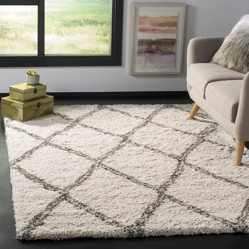 Vista 12 de SAFAVIEH Hudson Shag Collection - Alfombra decorativa de 2 x 3 pies, diseño de enrejado, no desprende pelusa y de fácil cuidado, 2 pulgadas