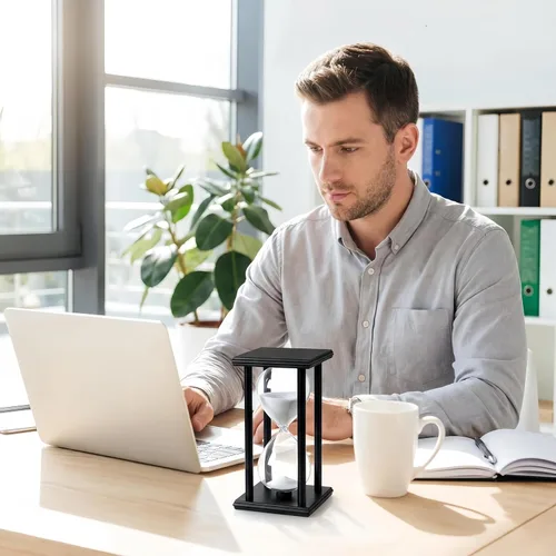 Vista 7 de Reloj de arena con temporizador de arena de 15 minutos, reloj de hora con decoración de arena para niños, reloj de arena para habitación