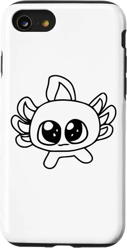 Vista 13 de Funda para disfraz de cumpleaños para iPhone 14 con diseño de ajolote kawaii para niñas y niños