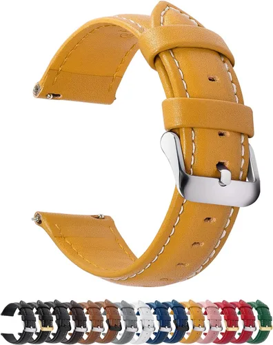 Vista 42 de Fullmosa Correa de reloj de piel de liberación rápida para hombres y mujeres, correas de repuesto de ancho 0.472 in, 0.551 in, 0.630 in, 0.709 in
