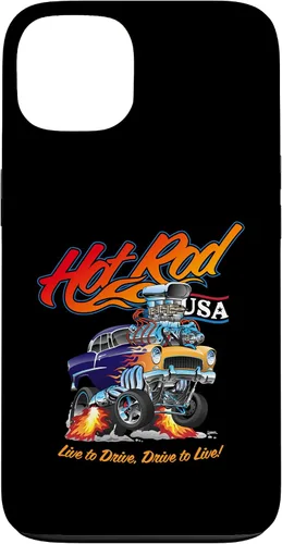 Vista 7 de Hotrod USA Design Classic Retro Muscle Car Dragster Cartoon Case for iPhone 17