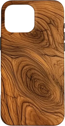 Vista 18 de iPhone 7 Plus/8 Plus elegante estampado de grano de madera marrón intenso estuche con estampado