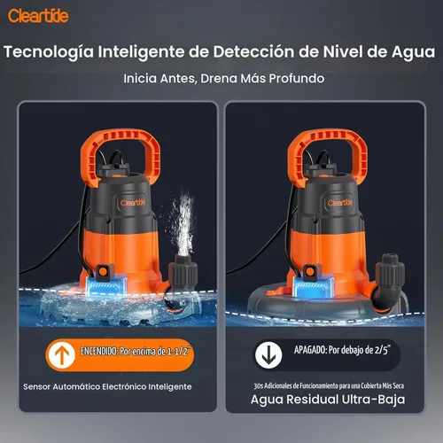 Vista 9 de Bomba automática inteligente para cubierta de piscina de agua, bomba sumergible que elimina el agua de las piscinas de invierno enterradas/sobre