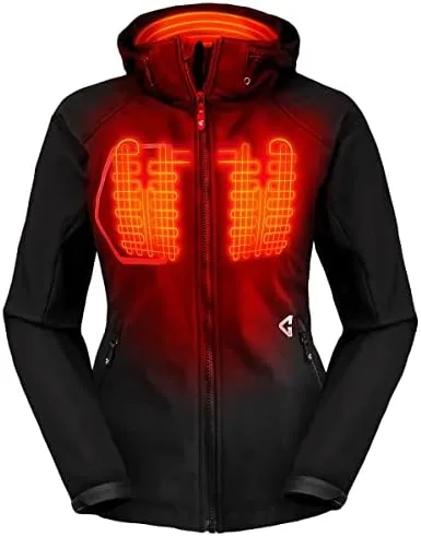 Vista 6 de Gerbing Chaqueta térmica Torrid 2.0 Softshell para mujer, ropa térmica con batería de 7 V, deportes de invierno, camping, caza