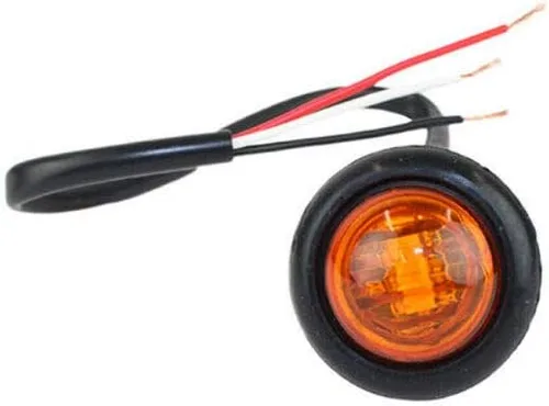 Vista 4 de Par de LED ámbar de espina de pescado automotriz de 3/4 pulgadas