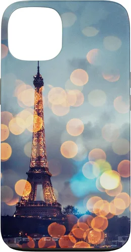 Vista 7 de iPhone 16 escénica Torre Eiffel París Francia por la noche Bokeh Majestic Case