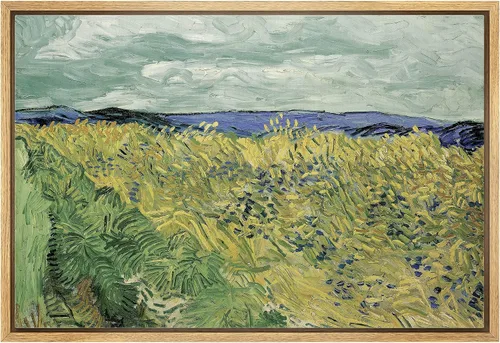Vista 25 de Van Gogh - Lienzo con diseño giclée de olivos con cielo amarillo y sol, arte de pared de galería, estirado y enmarcado, listo para colgar, 24 x 36