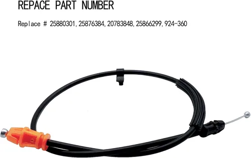 Vista 4 de Cable de pestillo de puerta de 16.5 pulgadas, cable de liberación de pestillo de manija de puerta interior compatible con Chevy Tahoe Sierra Yukon