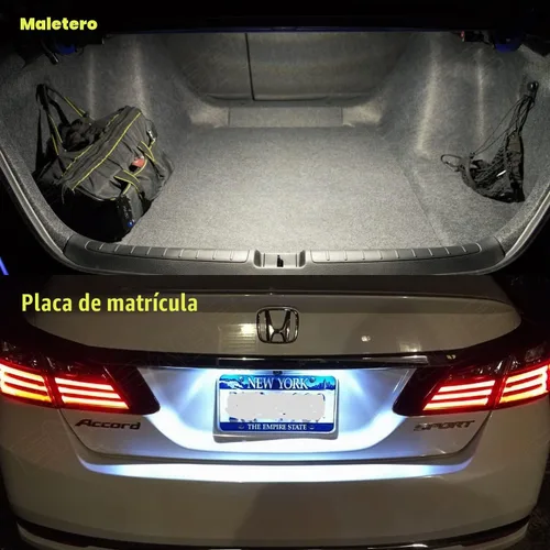 Vista 5 de Kit de 12 luces LED Accord para interiores Honda Accord 2003 2004 2005 2006 2007 2008 2009 2010 2011 2012 blanco 6000K paquete de iluminación LED