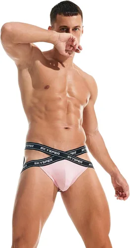 Vista 76 de SKYSPER Jock Strap Athletic Supporter para hombres Sexy Jockstrap Ropa interior masculina