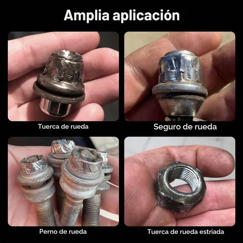 Vista 7 de THINKWORK Herramienta de extracción de tuercas de rueda de 1/2 pulgada, kit de extracción de bloqueo de rueda de 5 piezas, removedor de tuercas