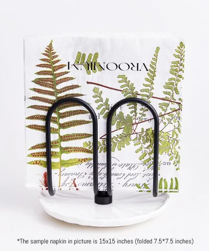 Vista 4 de VROOMIUM Servilletero para Mesa, Limpieza Sin Esfuerzo con Base de Cerámica, Peso de 1 lb, Servilleteros Negros para Servilletas de Papel
