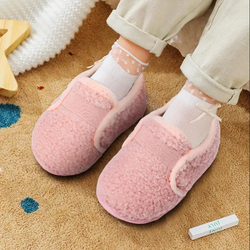 Vista 7 de JOINFREE Pantuflas de casa para bebés, niños y niñas, calcetines de casa para niños, zapatos cálidos para caminar para niños pequeños al aire libre