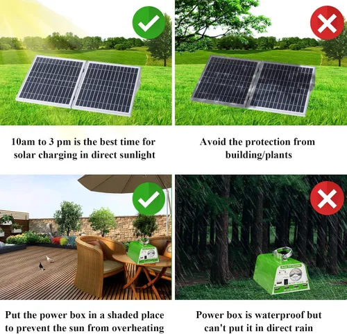 Vista 7 de Luces solares para interiores, 4 bombillas de luces solares para cobertizo con interruptor de encendido y apagado, kit de panel solar de 30W