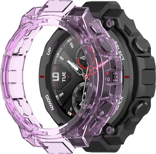 Vista 8 de Funda protectora para Amazfit T-Rex Pro, resistente a los arañazos, suave y duradera, funda protectora de TPU transparente, accesorios para Amazfit