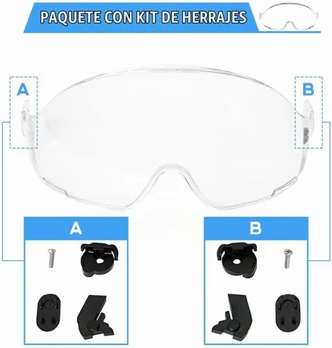 Vista 3 de Aolamegs ANSI Z87 Safety Hard Hat Visor-OSHA Construction Hard Hat Accessories,Safety Helmet Goggle Replacement,Eye Protector