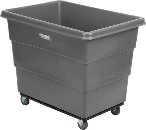 Vista 6 de Global Industrial 16 Bushel caja de plástico a granel camión, base de chasis de acero, 1000 libras. de capacidad, 4 in ruedas de goma que no maran