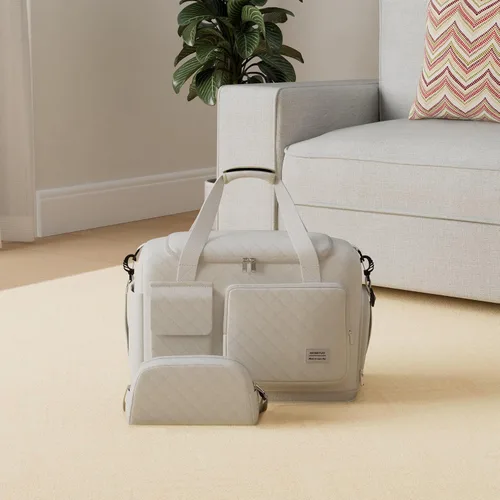 Vista 14 de Pequeña bolsa de gimnasio para mujer, bolsa de viaje con compartimento para zapatos