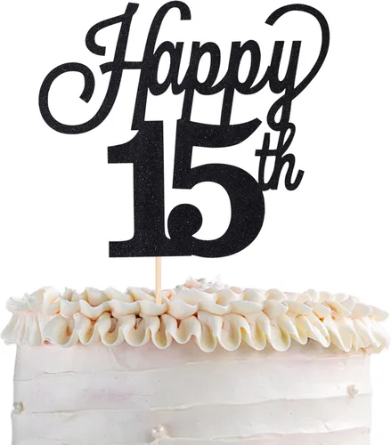 Vista 66 de 1 paquete de decoración para pastel de 12 años, purpurina negra número 12, doce cumpleaños, decoración para felicitaciones a 12 años de edad, 12
