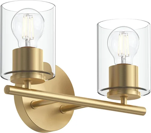 Vista 55 de Progress Lighting Lámpara moderna de tocador de baño de cristal blanco grabado con 4 luces, colección Replay, níquel cepillado (P2160-09)