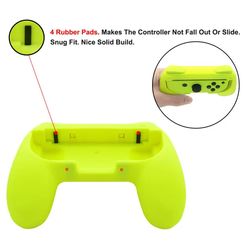 Vista 5 de FastNail Nintendo control switch joy-con, agarre Amarillo