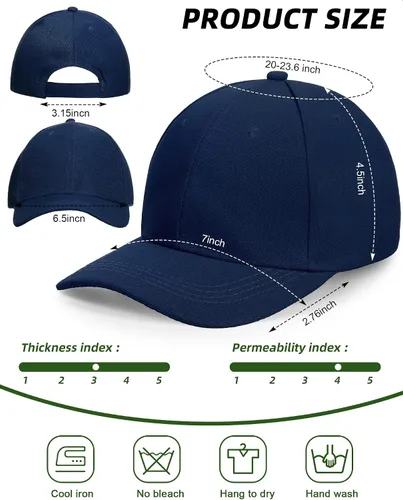 Vista 3 de 24 Pieces Blank Baseball Cap Adjustable Back Strap Plain Blank Camouflage Hat Unisex Baseball Cap for Trucker Men Women