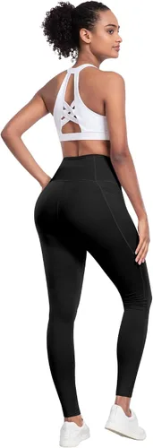 Vista 5 de LZYVOO - Leggings con bolsillos para mujer, 6 paquetes, pantalones de yoga de cintura alta suaves con control de abdomen para entrenamiento