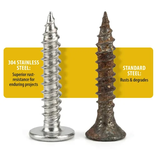 Vista 5 de BCP Fasteners 10 unidades de tornillos Phillips modificados con cabeza de armadura de acero inoxidable 304 de #8 x 1” para madera (BCP1261)