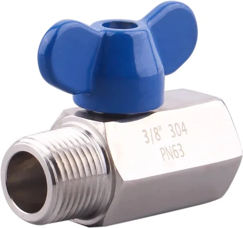 Vista 7 de DERNORD Válvula de bola de acero inoxidable Mini rosca NPT (1" hembra y macho)