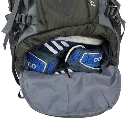 Vista 4 de WoneNice Mochila de senderismo impermeable de 50L (45+5) - Mochila deportiva al aire libre con cubierta de lluvia