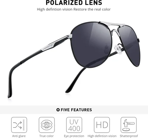 Vista 5 de MERRY'S S8712 - Lentes de sol polarizados, multiuso, para hombre