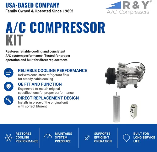 Vista 2 de RYC - Kit de compresor y embrague de aire acondicionado automotriz KT AC47-01