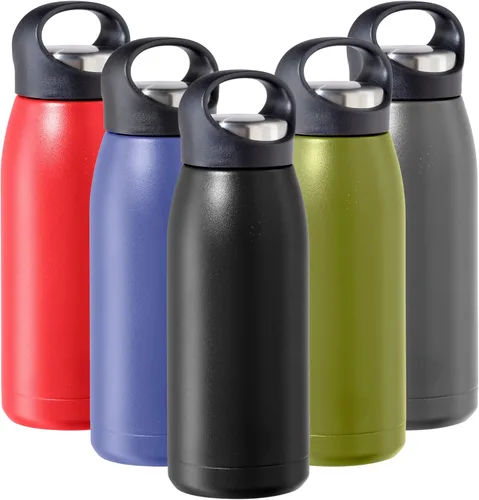 Vista 18 de OGGI Freestyle - Botella de agua aislada de acero inoxidable, doble pared aislada al vacío, termo de viaje, 23 onzas (23.0 fl oz), color negro