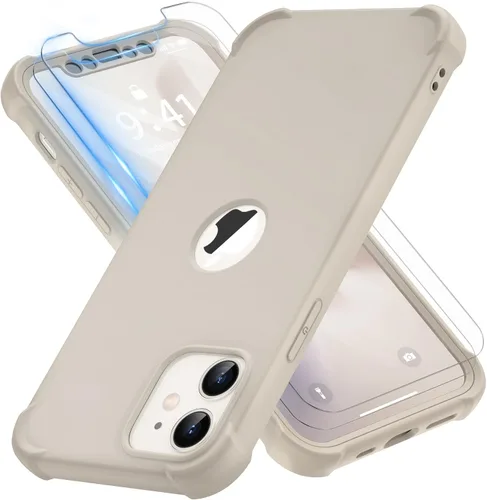 Vista 127 de ORETECH Funda para iPhone 11, con [2 protectores de pantalla de vidrio templado] [prueba de caídas de grado militar de 10 pies]