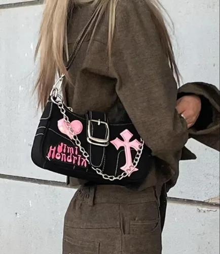 Vista 5 de JeVenis Y2k Accessories Y2K Bolso cruzado cruzado retro vintage bolso cruzado bolso embrague accesorios Alt