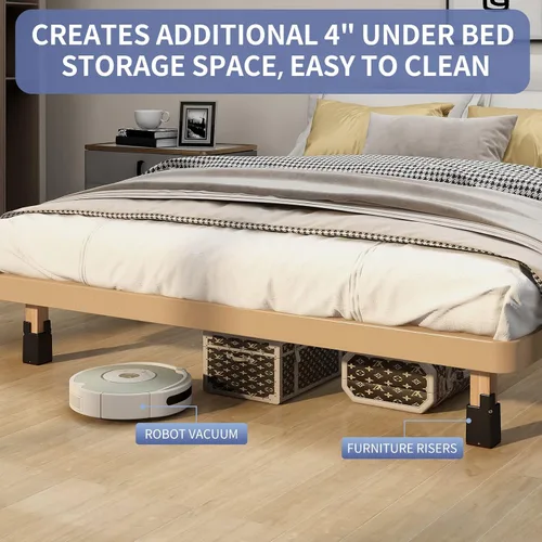 Vista 6 de Elevadores ajustables de muebles de 4 pulgadas con abrazadera de tornillo extraíble, se adapta a diámetros de 1.1 a 2.4 pulgadas, elevadores
