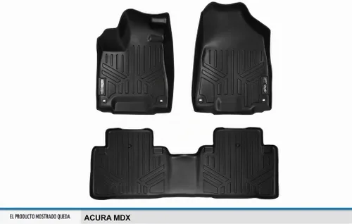 Vista 5 de SMARTLINER Juego de tapetes de piso de ajuste personalizado de 2 filas compatibles con Acura MDX 2014-2020