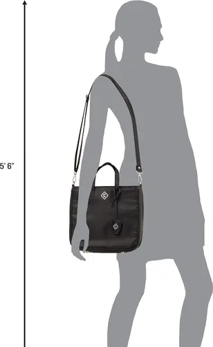 Vista 4 de Allen Company Bolso cruzado casual para niñas con pistolas de aventura bolso de transporte oculto con bloqueo bolso ambidiestro negro