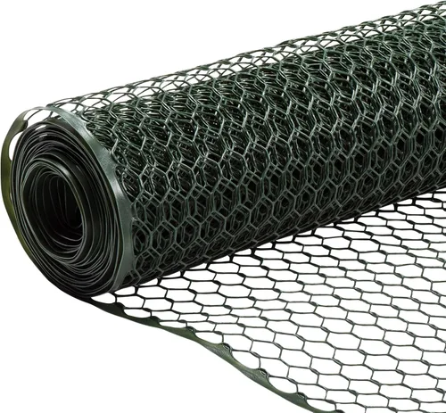 Vista 15 de Boen Malla hexagonal de plástico para aves de corral, barrera temporal de alambre de pollo para patio (2 x 25 pies, negro)