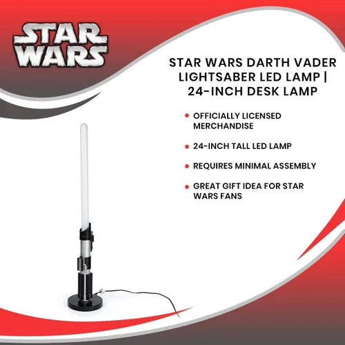 Vista 7 de Robe Factory LLC STAR WARS Darth Vader LED Light Lámpara de escritorio Luz nocturna 24 pulgadas