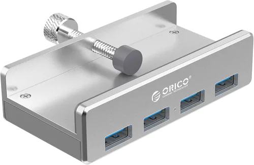 Vista 8 de ORICO Hub USB 3.0, Abrazadera de Hub USB, Divisor USB de Aluminio de 4 Puertos con Puerto de Fuente de Alimentación Adicional y Cable de Datos USB