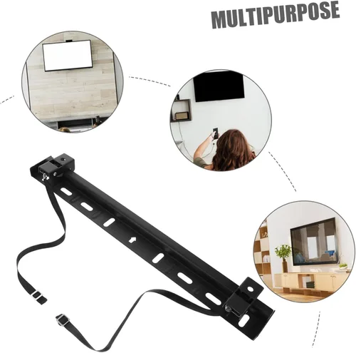 Vista 6 de MERRYHAPY Montaje en pared ningún soporte de taladro Soporte de 55 pulgadas Fácil Instalación Construcción robusta Como se muestra