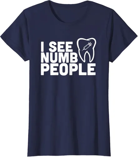 Vista 29 de I see Numb People - Camiseta de regalo para dentista dental, Negro, S