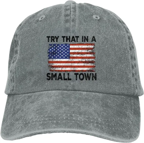 Vista 9 de Gorra de béisbol para hombre, diseño de ciudad pequeña, gorra de béisbol, Gris