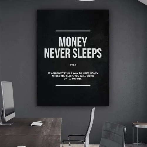 Vista 7 de NATVVA Lienzo con cita motivacional de How To Make 1,000,000 de dólares, arte de pared, póster de dinero, impresiones de pintura, pintura, obras