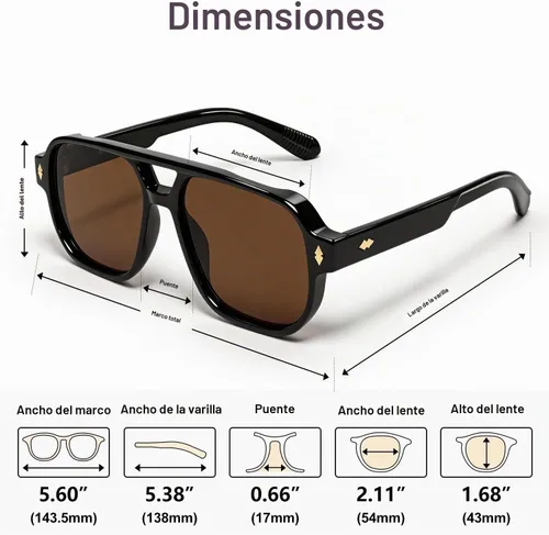 Vista 7 de VISOONE Retro Aviator Sunglasses for Men Women UV400 Vintage Shades